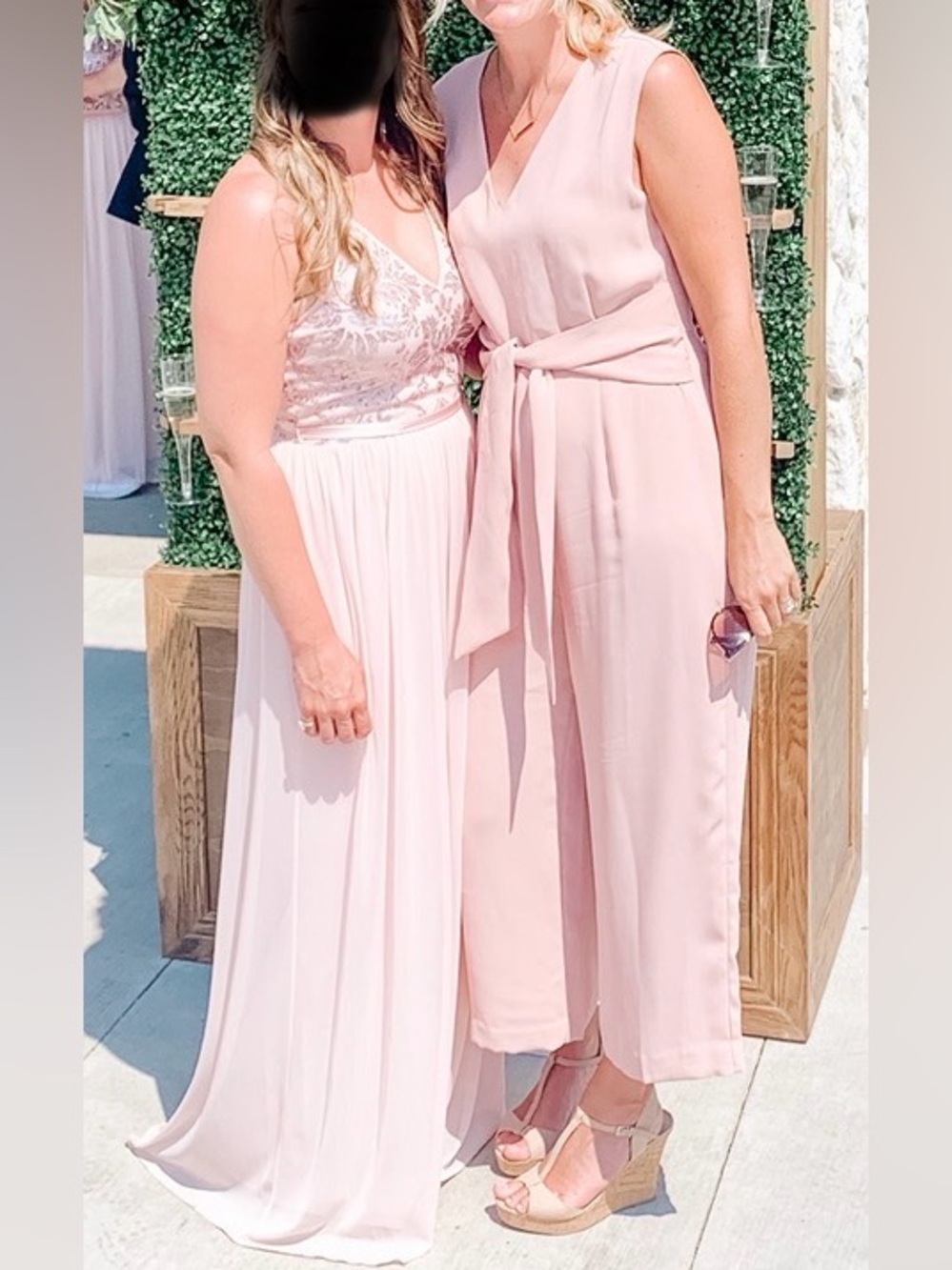 Sleeveless Pink Wide-Leg Jumpsuit with Waist Tie